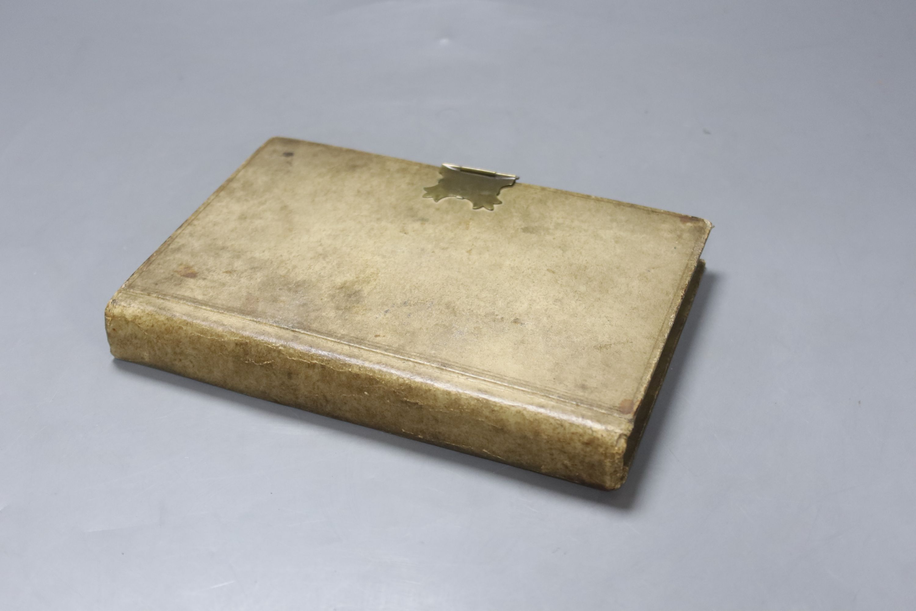 A Victorian handwritten recipe book, signed C Morgan and dated 1869, 19cm
